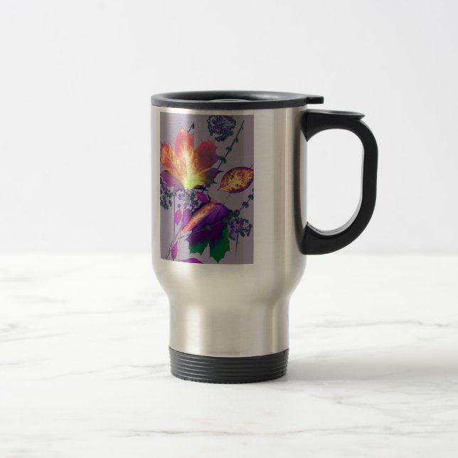 Taza De Viaje Hojas otoñales en Lilac (Derecha)
