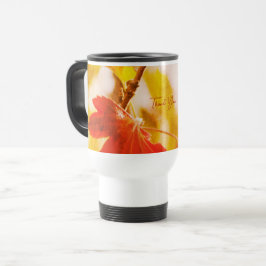 Taza De Viaje Hojas románticas boho – Fantasía botánica gracias