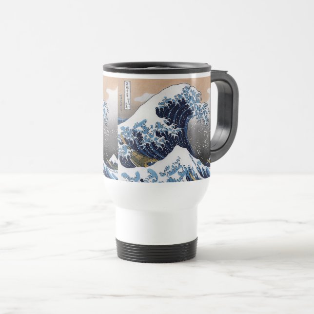Taza De Viaje Hokusai , “ The Great Wave off Kanagawa ” (Anverso derecho)