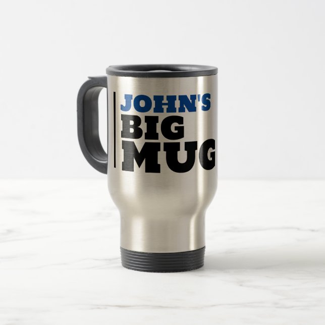 TAZA DE VIAJE HOMBRE RUGADO PERSONALIZADO BIG MUG COFFEE MUG (Anverso izquierdo)