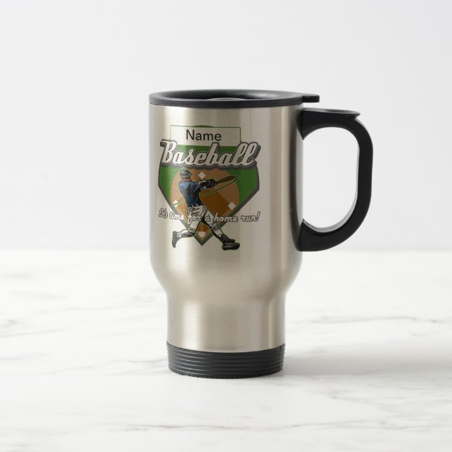 Taza De Viaje Home run personalizado del béisbol (Derecha)