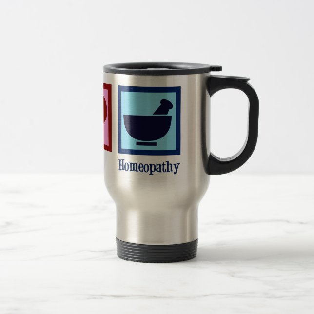 Taza De Viaje Homeopath Peace Love Homeopathy (Derecha)