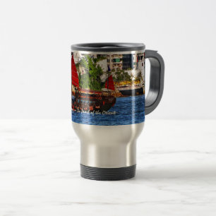 Taza De Viaje Hong Kong Sampan La Perla de Oriente