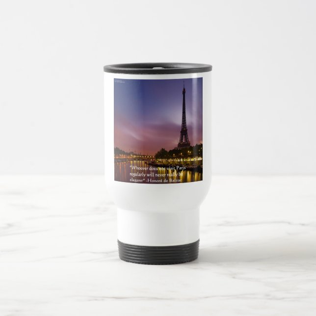 Taza De Viaje Honoré de Balzac Sobre París Francia (Centro)
