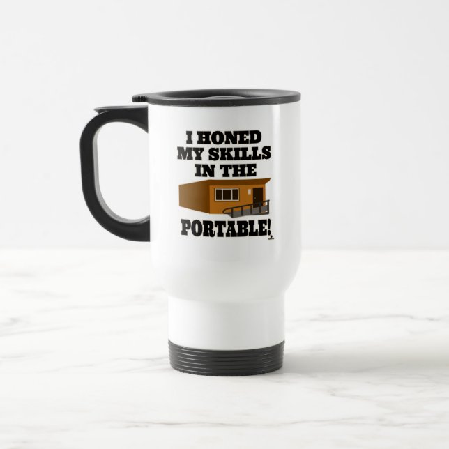 Taza De Viaje Honré mi destreza Portable Fun Children Motto (Izquierda)