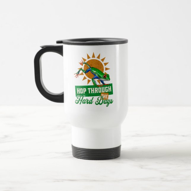 Taza De Viaje Hop through Hard Days Amazon Tree Frog (Izquierda)