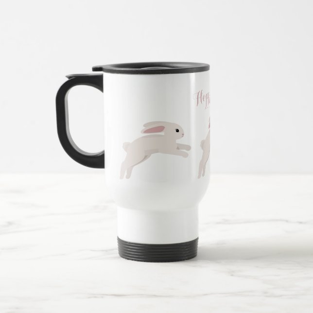 Taza De Viaje Hoppy Easter Bunny Travel Mug (Izquierda)