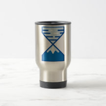 Hora Azul Moderna Montaña Naturaleza Reloj de Aren
