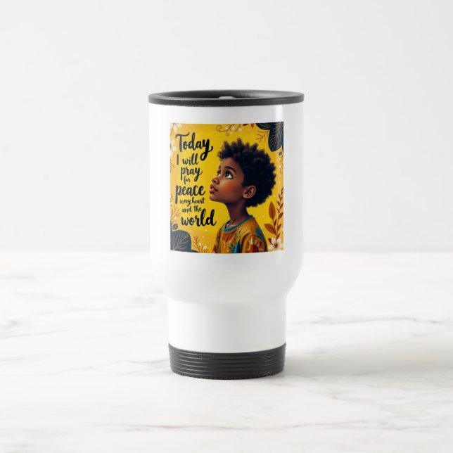 Taza De Viaje Hoy alabaré a Dios. (Centro)