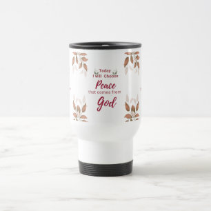 Taza De Viaje Hoy elegiré la Paz que venga de Dios.