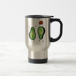Taza De Viaje Hoyo verde divertido del handstand del aguacate