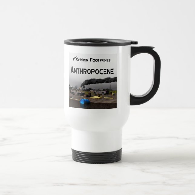 Taza De Viaje Huellas de carbono - Antropoceno (Derecha)