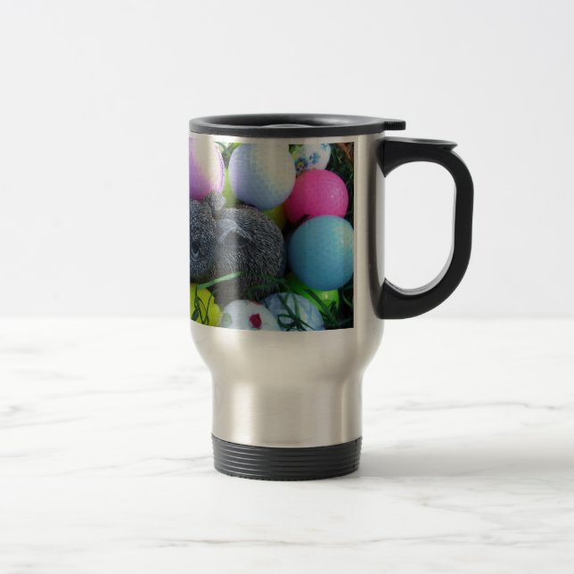 Taza De Viaje Huevos de Pascua, bolas de golf de conejo (Derecha)