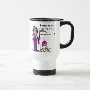 Taza De Viaje Humor de cumpleaños de Grim Reaper