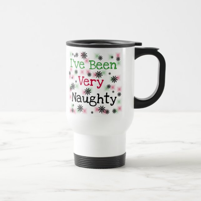 Taza De Viaje Humor de feriado para Navidades muy traviesos (Derecha)