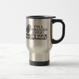 Taza De Viaje Humor de huellas dactilares de experto forense