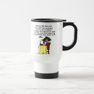 Taza De Viaje Humor de vino masculino y fino