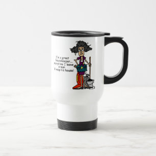 Taza De Viaje Humor del ama de casa