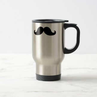 Taza De Viaje Humor divertido de bigote negro