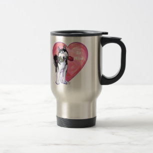 Taza De Viaje Husky El día de San Valentín