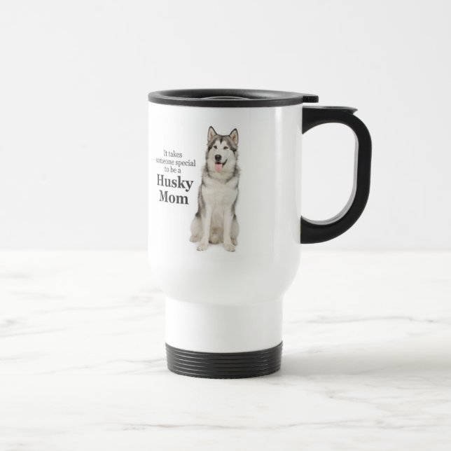 Taza De Viaje Husky Mom Travel Mug (Derecha)