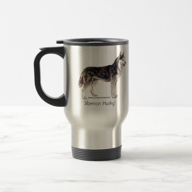 Taza De Viaje ¡Husky siberiano! (Izquierda)