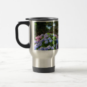 Taza De Viaje Hydrangeas azules y rosas - Viñedo de Martha