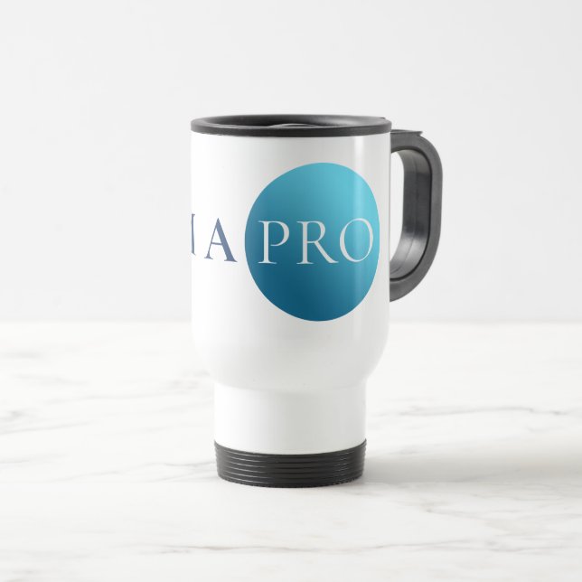 Taza De Viaje I AM A PRO | Bold Minimalist Blue Circle Mug (Anverso derecho)