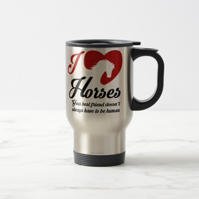 Taza De Viaje I Amo/Caballos del Corazón (Derecha)