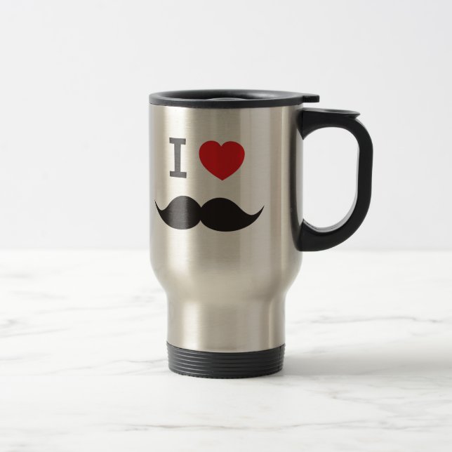 Taza De Viaje I bigote del corazón (Derecha)