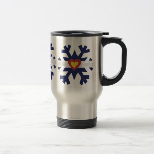 Taza De Viaje I copo de nieve de la bandera de Colorado del