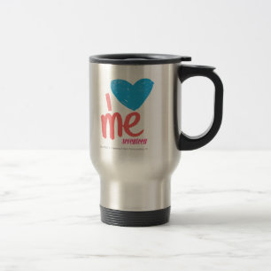 Taza De Viaje I corazón yo aguamarina/rosa