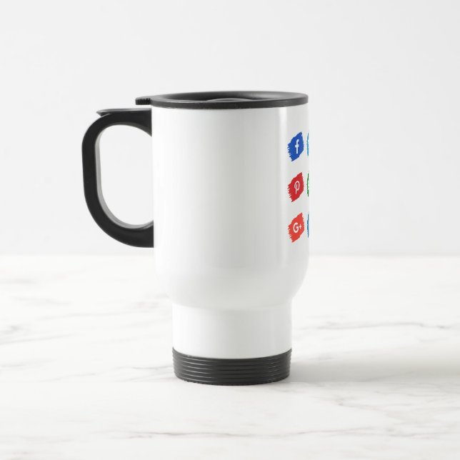 Taza De Viaje Icono de medios sociales (Izquierda)