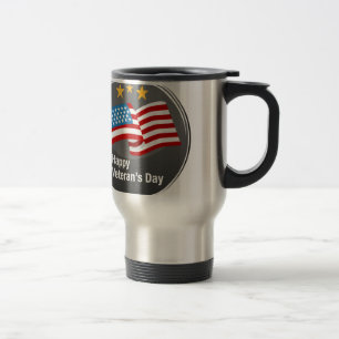 Taza De Viaje Icono feliz del día de veteranos