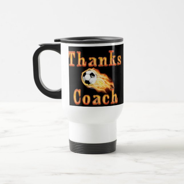 Taza De Viaje Ideas de regalo del entrenador de fútbol Guay Flam (Izquierda)