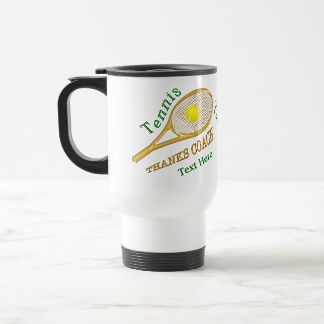 Taza De Viaje Ideas personalizadas del regalo del coche de tenis (Izquierda)