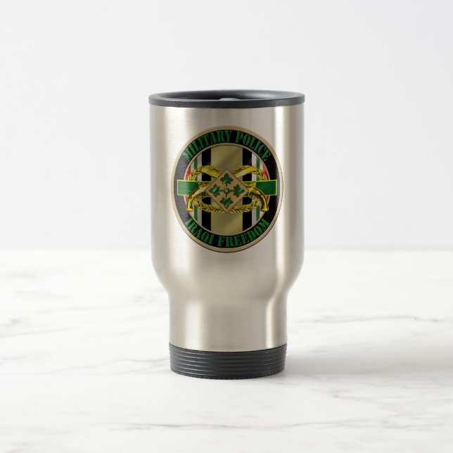 Taza De Viaje Identificación de la policía militar OIF 4to (Centro)