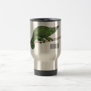 Taza De Viaje Ilustracion chameleon personalizado de Jackson