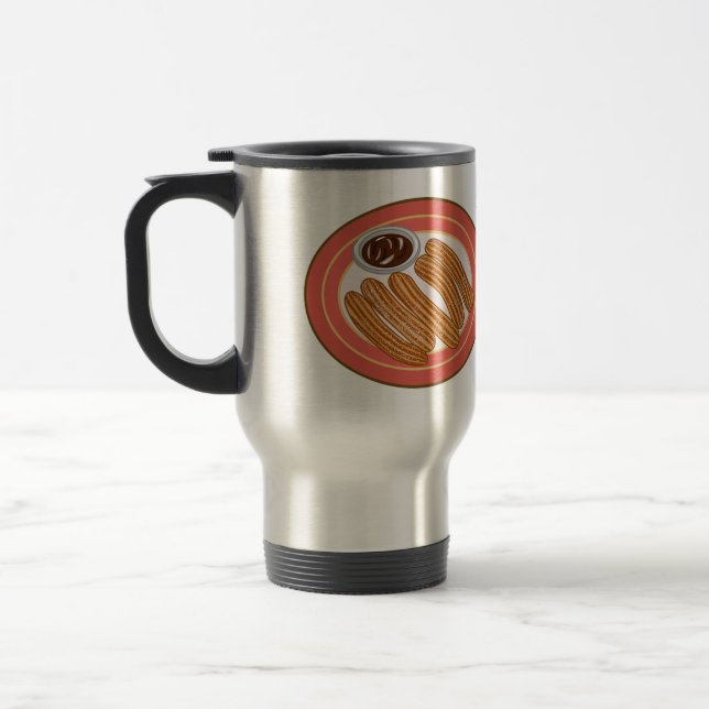 Taza De Viaje Ilustracion Churro personalizado (Izquierda)