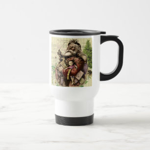 Taza De Viaje Ilustración clásica de Santa Claus de Thomas Nast