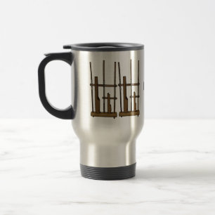 Taza De Viaje Ilustracion de Angklung personalizado