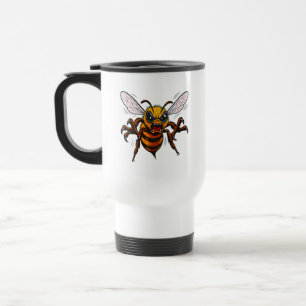 Taza De Viaje Ilustración de Avispa Amenazante para Amantes de I