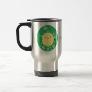 Taza De Viaje Ilustracion de burbujas de personalizado de limón