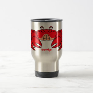 Taza De Viaje Ilustracion de cangrejo rojo