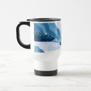 Taza De Viaje ilustración de deportes de invierno