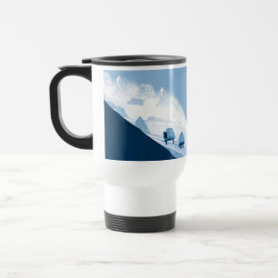 Taza De Viaje ilustración de deportes de invierno