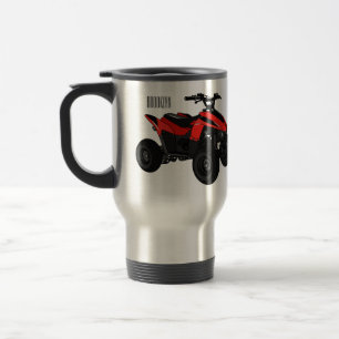 Taza De Viaje Ilustración de dibujos animados de cuatriciclo atv