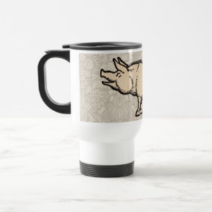 Taza De Viaje Ilustracion de época de cerda de cerdo