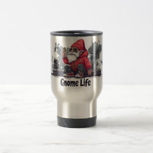 Taza De Viaje Ilustración de Gnomo Hip Hop - Vida de Gnomo