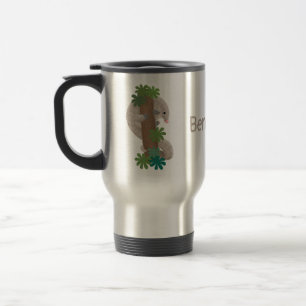 Taza De Viaje Ilustracion de hormigón de pangolin feliz